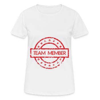 Team Mitglied - Frauen T-Shirt atmungsaktiv - Weiß - Vorne - AI Model Female 172 dark (172cm)