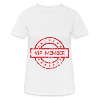 Vip Mitglied - Frauen T-Shirt atmungsaktiv - Weiß - Vorne - AI Model Female 172 dark (172cm)