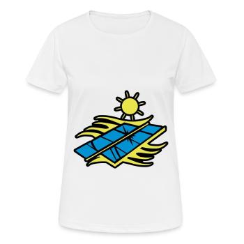 Solar Energie Panele - Frauen T-Shirt atmungsaktiv - Weiß - Vorne - AI Model Female 172 dark (172cm)