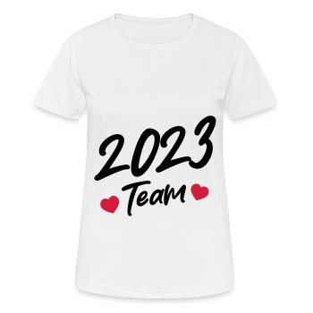 2023 Team Heart - Women's Breathable T-Shirt - white - Front - AI Model Female 172 dark (172cm)