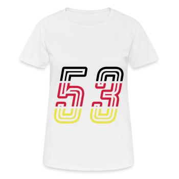 53 Symbole numérique Allemagne - T-shirt respirant Femme - blanc - Devant - AI Model Female 172 dark (172cm)