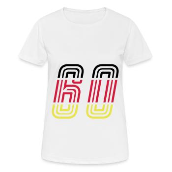 60 symbole de numéro Allemagne - T-shirt respirant Femme - blanc - Devant - AI Model Female 172 dark (172cm)