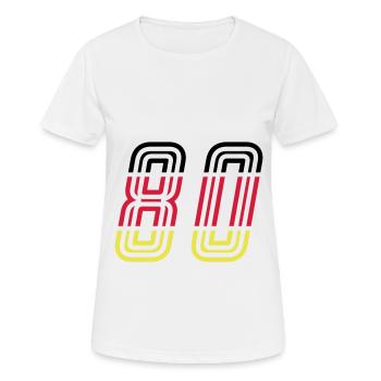 80 Symbole numérique Allemagne - T-shirt respirant Femme - blanc - Devant - AI Model Female 172 dark (172cm)