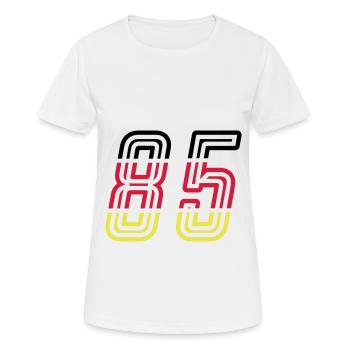 85 Symbole numérique Allemagne - T-shirt respirant Femme - blanc - Devant - AI Model Female 172 dark (172cm)