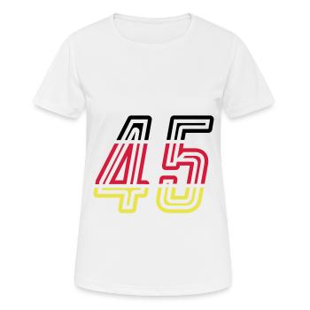 45 symbole numérique Allemagne - T-shirt respirant Femme - blanc - Devant - AI Model Female 172 dark (172cm)