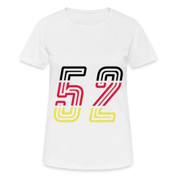 52 Symbole numérique Allemagne - T-shirt respirant Femme - blanc - Devant - AI Model Female 172 dark (172cm)
