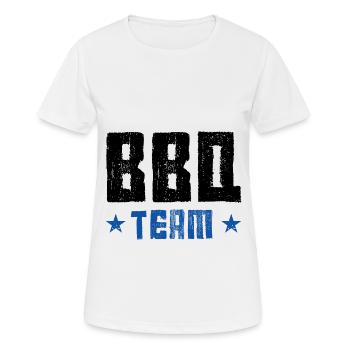 Équipe Bbq - T-shirt respirant Femme - blanc - Devant - AI Model Female 172 dark (172cm)