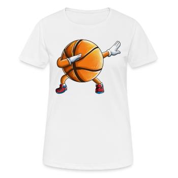 Basketball Fan Kids Sport Spiel Training Outfit - Frauen T-Shirt atmungsaktiv - Weiß - Vorne - AI Model Female 172 dark (172cm)