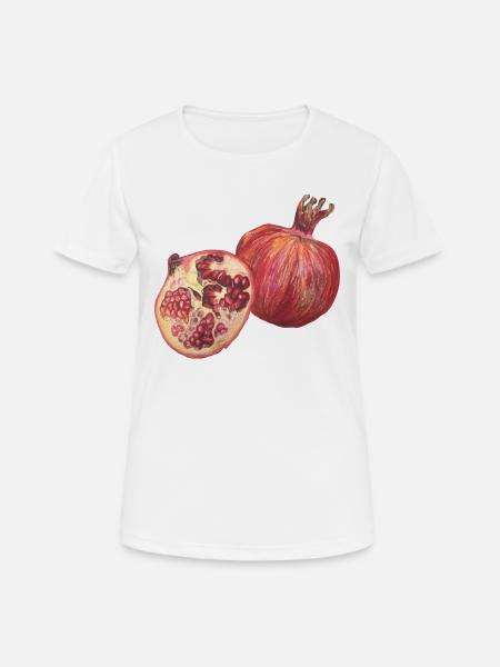 Granatapfel Frucht kochen - Frauen T-Shirt atmungsaktiv - Weiß