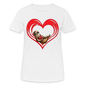 Faultier Liebhaber Geschenk zum Ausruhen Chillen - Frauen T-Shirt atmungsaktiv - Weiß - Vorne - AI Model Female 172 dark (172cm)