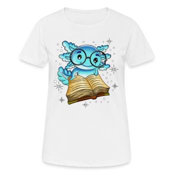 Kinder Geschichten Buch Eltern Comics lesen Molch - Frauen T-Shirt atmungsaktiv - Weiß - Vorne - AI Model Female 172 dark (172cm)
