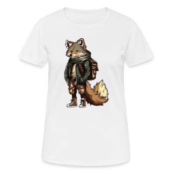 animaux de la forêt amis de la nature promenade en forêt randonnée - T-shirt respirant Femme - blanc - Devant - AI Model Female 172 dark (172cm)