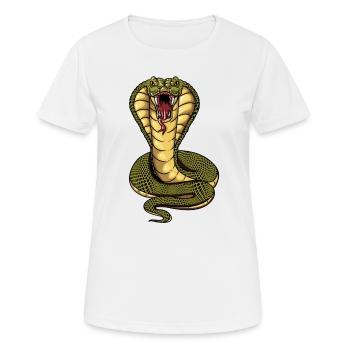 serpent serpent reproduction terrarium serpent venimeux - T-shirt respirant Femme - blanc - Devant - AI Model Female 172 dark (172cm)