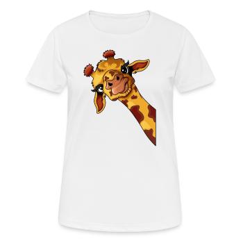 Afrika Urlaub Steppe Giraffe Kinder Liebhaber - Frauen T-Shirt atmungsaktiv - Weiß - Vorne - AI Model Female 172 dark (172cm)
