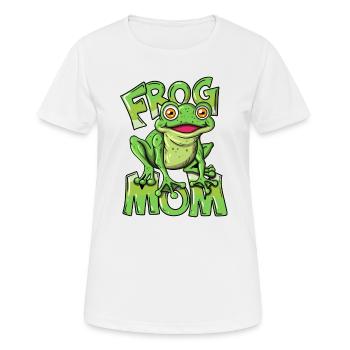 Frog Mom Toad Garden Pond Fish Pond Frog Mom - Women's Breathable T-Shirt - white - Front - AI Model Female 172 dark (172cm)