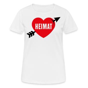 Heimatliebe (Heimat, Heimatland, Heimatstadt / 2C) - Frauen T-Shirt atmungsaktiv - Weiß - Vorne - AI Model Female 172 dark (172cm)