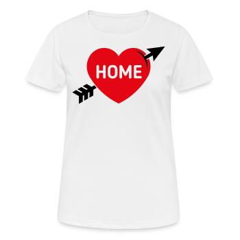 I Love My Home (Home Country / Hometown / 2C) - Women's Breathable T-Shirt - white - Front - AI Model Female 172 dark (172cm)