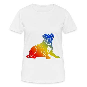 Pit Terrier Dog - Women's Breathable T-Shirt - white - Front - AI Model Female 172 dark (172cm)