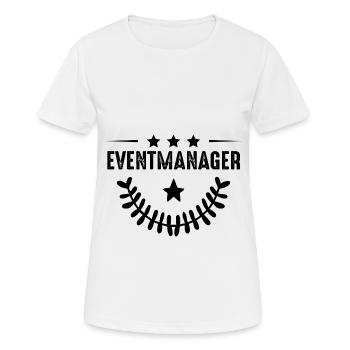 Gestionnaire d’événements - T-shirt respirant Femme - blanc - Devant - AI Model Female 172 dark (172cm)