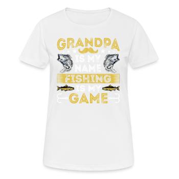 Großvater Großvater Pfote Großvater Großmutter - Frauen T-Shirt atmungsaktiv - Weiß - Vorne - AI Model Female 172 dark (172cm)