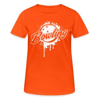 Bamm! Bowl Design For Bowlers - Women's Breathable T-Shirt - neon orange - Front - AI Model Female 172 dark (172cm)