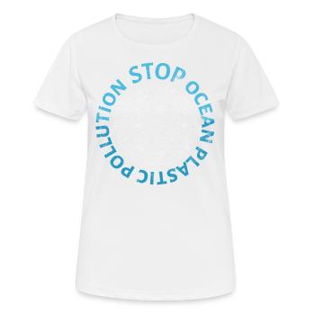 Stop Ocean Plastic Pollution Design For The - Women's Breathable T-Shirt - white - Front - AI Model Female 172 dark (172cm)