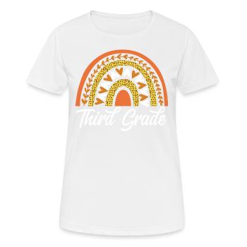 Leopard Rainbow Design Troisième Classe Pour - T-shirt respirant Femme - blanc - Devant - AI Model Female 172 dark (172cm)