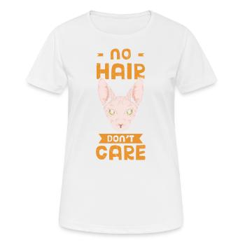No hair is not interested in - Women's Breathable T-Shirt - white - Front - AI Model Female 172 dark (172cm)