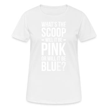 Quel est le hit, sera-t-il rose ou pour - T-shirt respirant Femme - blanc - Devant - AI Model Female 172 dark (172cm)