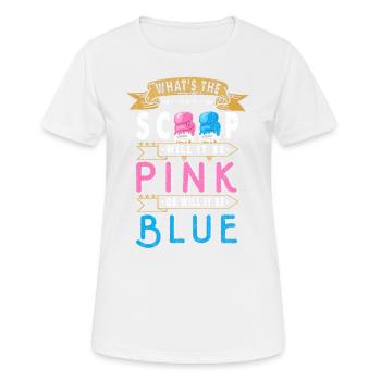 Quel est le hit, sera-t-il rose ou pour - T-shirt respirant Femme - blanc - Devant - AI Model Female 172 dark (172cm)
