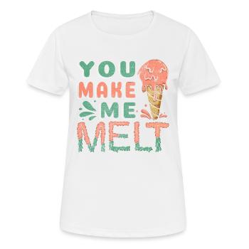 Tu me fais fondre pour Frozen Sweet Fan - T-shirt respirant Femme - blanc - Devant - AI Model Female 172 dark (172cm)