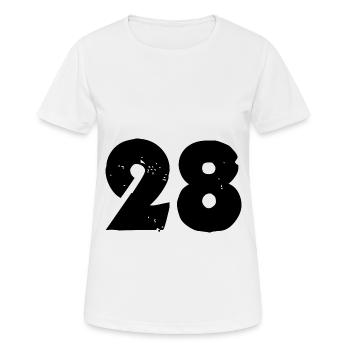 Nombre 28 - T-shirt respirant Femme - blanc - Devant - AI Model Female 172 dark (172cm)