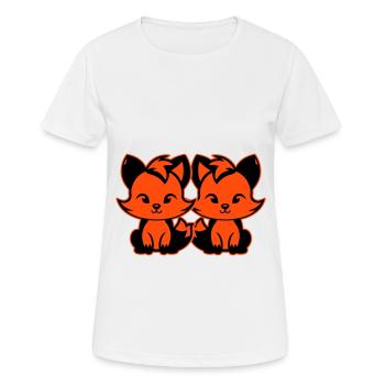Renard mignon Mignon Bébé - T-shirt respirant Femme - blanc - Devant - AI Model Female 172 dark (172cm)