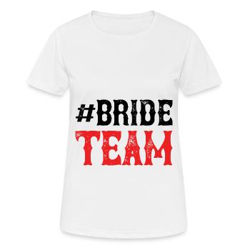 Équipe de la mariée - T-shirt respirant Femme - blanc - Devant - AI Model Female 172 dark (172cm)