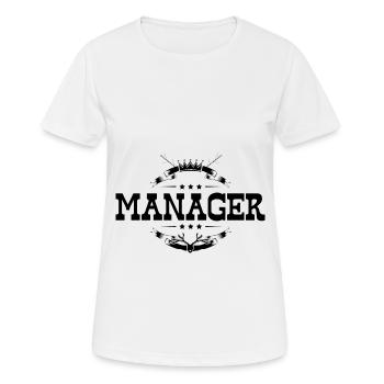 Manager Beruf - Frauen T-Shirt atmungsaktiv - Weiß - Vorne - AI Model Female 172 dark (172cm)