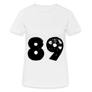 Numéro 89 - T-shirt respirant Femme - blanc - Devant - AI Model Female 172 dark (172cm)