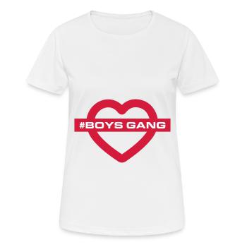 Boys Gang Herz Liebe - Frauen T-Shirt atmungsaktiv - Weiß - Vorne - AI Model Female 172 dark (172cm)