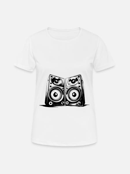 Musik Boxen Symbol Bass - Frauen T-Shirt atmungsaktiv - Weiß