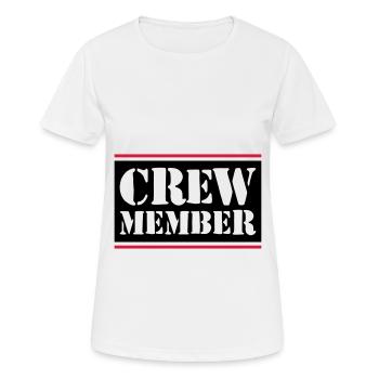 Conception de l’équipage - T-shirt respirant Femme - blanc - Devant - AI Model Female 172 dark (172cm)