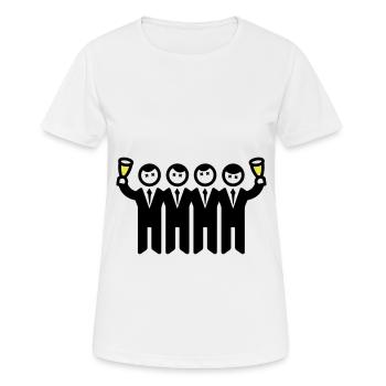 L’équipe de l’enterrement de vie de garçon et de garçon - T-shirt respirant Femme - blanc - Devant - AI Model Female 172 dark (172cm)