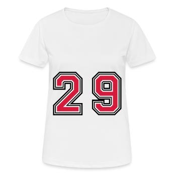 29 Symbole numérique - T-shirt respirant Femme - blanc - Devant - AI Model Female 172 dark (172cm)