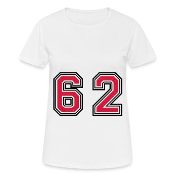 62 Symbole numérique - T-shirt respirant Femme - blanc - Devant - AI Model Female 172 dark (172cm)