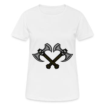 Élément de hache - T-shirt respirant Femme - blanc - Devant - AI Model Female 172 dark (172cm)