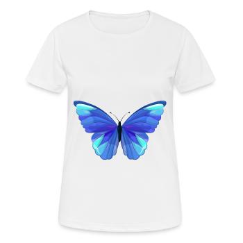 Schmetterling - Frauen T-Shirt atmungsaktiv - Weiß - Vorne - AI Model Female 172 dark (172cm)