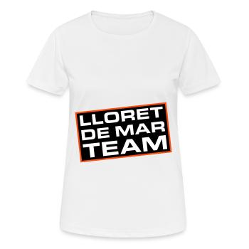 L’équipe Lloret De Mar - T-shirt respirant Femme - blanc - Devant - AI Model Female 172 dark (172cm)