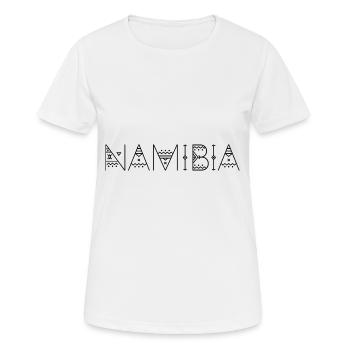 Namibia lettering - Women's Breathable T-Shirt - white - Front - AI Model Female 172 dark (172cm)