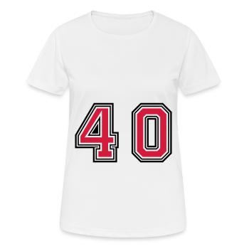 Symbole de 40 chiffres - T-shirt respirant Femme - blanc - Devant - AI Model Female 172 dark (172cm)