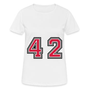 42 symbole numérique - T-shirt respirant Femme - blanc - Devant - AI Model Female 172 dark (172cm)