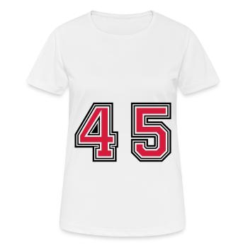 45 symboles numériques - T-shirt respirant Femme - blanc - Devant - AI Model Female 172 dark (172cm)