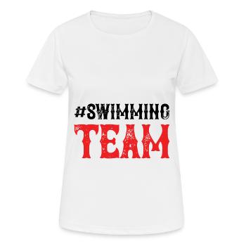 Swimming Team - Women's Breathable T-Shirt - white - Front - AI Model Female 172 dark (172cm)